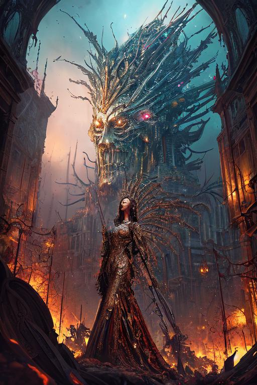 06297-218375186-1girl,low angle shot of a steampunk cyborg by clive barker, intricate, elegant, highly detailed, centered, digital painting, art.png